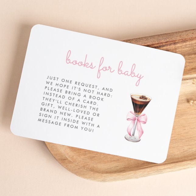 Carte D'accompagnement Pink Martini Baby Shower Books Enclosure Card (Créateur téléchargé)