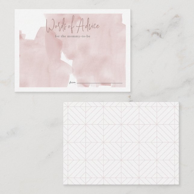Carte D'accompagnement Pink Sky Cloud 9 Girl Baby shower Conseil (Devant / Derrière)