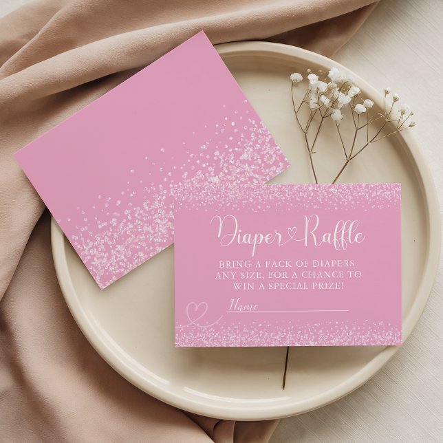 Carte D'accompagnement Pink Sparkle Books for Baby Heart Script (Créateur téléchargé)