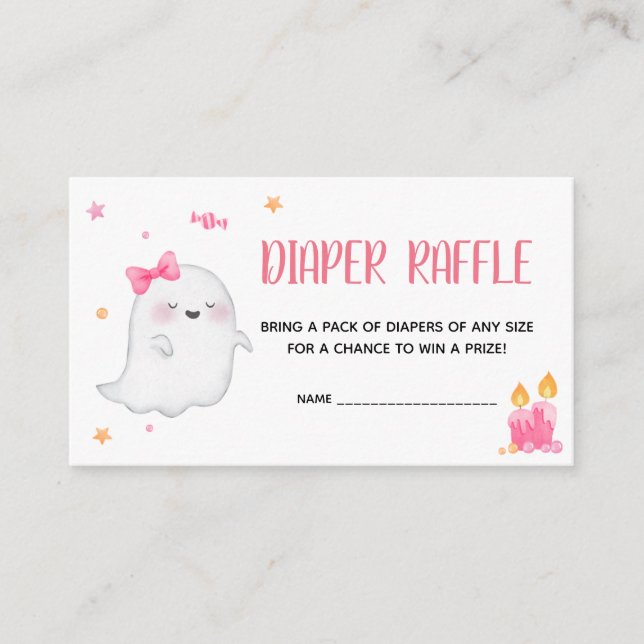 Carte D'accompagnement Pink Un Petit Baby shower Fantôme De Boo Déchets R (Devant)