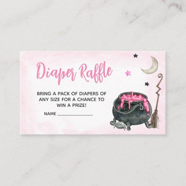 Carte D'accompagnement Pink Un Petit Boo Baby shower Déchets Raffle (Devant)