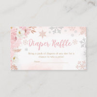 Pink Un Petit Snowflake Baby shower Déchets Raffin