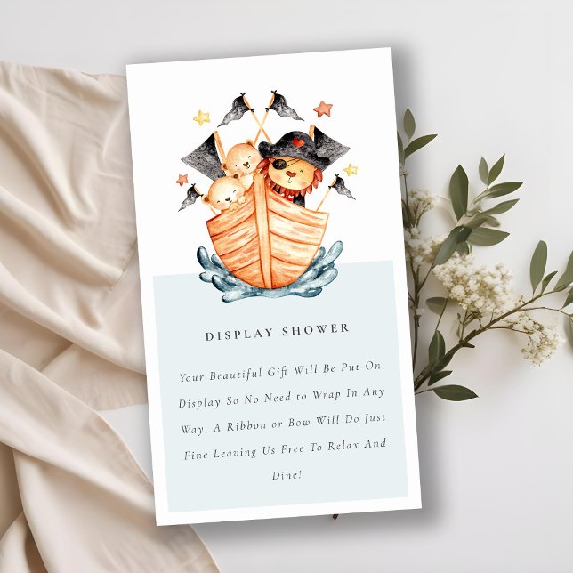 Carte D'accompagnement Pirate Ship Lion Cub Afficher Baby shower douche (Créateur téléchargé)