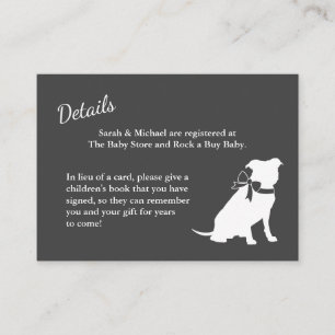 Carte D'accompagnement Pit Bull Chien Baby shower Puppy Pitbull