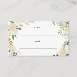 Carte D'accompagnement Pivoines pâles à l'aquarelle avec feuilles paillet