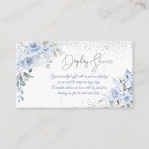 PixDezines Dusty Blue Roses affichage douche