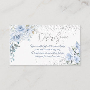 Carte D'accompagnement PixDezines Dusty Blue Roses affichage douche