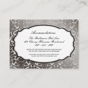 Carte D'accompagnement PixDezines Platinum flora damask/hébergement