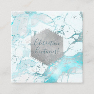 Carte D'accompagnement PixDezines Réception Argent Honeycomb Bar Mitzvah 