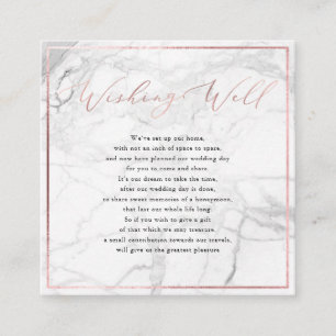 Carte D'accompagnement PixDezines Wishing Well, Calligraphie Faux Gold
