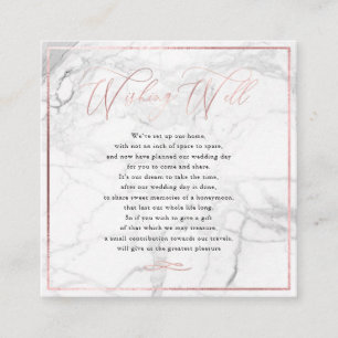 Carte D'accompagnement PixDezines Wishing Well, Calligraphie Rose Gold