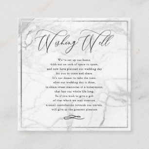 Carte D'accompagnement PixDezines Wishing well Calligraphy Marble