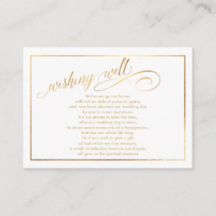 Carte D'accompagnement PixDezines Wishing Well/Marble /White+Gold
