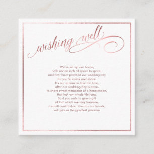 Carte D'accompagnement PixDezines Wishing Well/Marble /White+Rose Gold