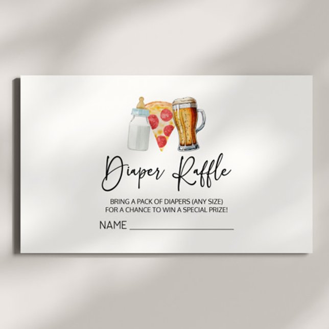 Carte D'accompagnement Pizza Brasse Les Diapeurs Trop Baby shower Déchets (Créateur téléchargé)