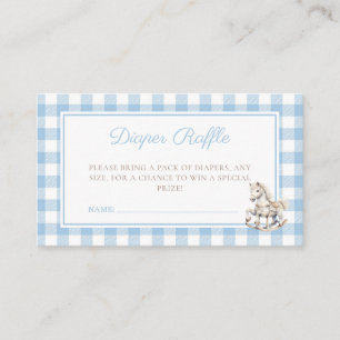Carte D'accompagnement Plaid Bleu Classique Cheval Rocheux Raffle