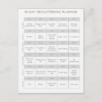 Planificateur de décrassage de 30 jours, minimalis