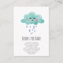 Pluie Cloud Livres pour Baby Girl Card