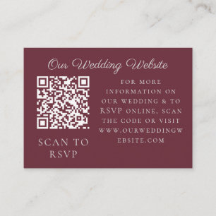 Carte D'accompagnement Plum blanc Orchidée Pampas Grass Tropical Web QR
