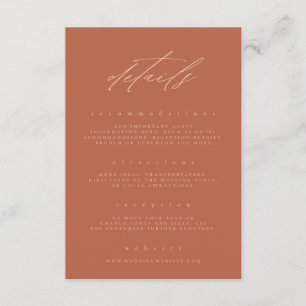 Carte D'accompagnement Poche de rouille minimale Art fin Détails du Maria