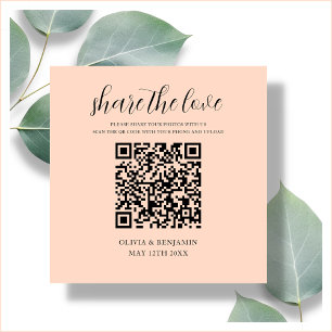 Carte D'accompagnement Poche   Partager Le Code QR D'Amour