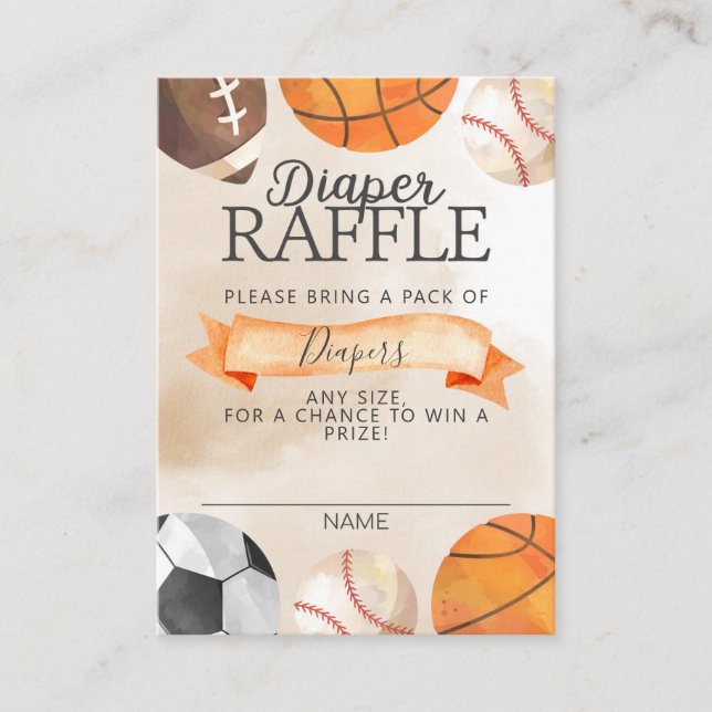Carte D'accompagnement Poids Ballons Diaper Raffin Card Insertion (Devant)