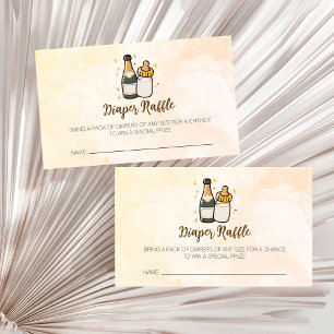 Carte D'accompagnement Poignée Bouteilles Baby shower Déchets Raffle