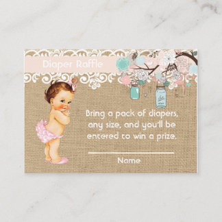 Carte D'accompagnement Poignée de rabat avec bébé Vintage