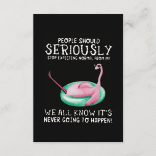 Carte D'accompagnement Poison de Flamingo   People Should Seriously Flami