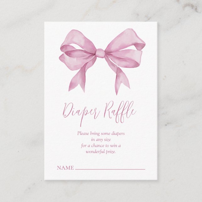 Carte D'accompagnement Poitrine rose Baby shower Déchets Raffle (Devant)