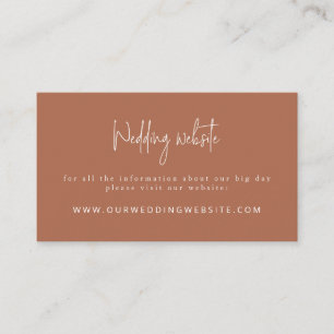 Carte D'accompagnement Police de caractères moderne de couleur cuivre pou