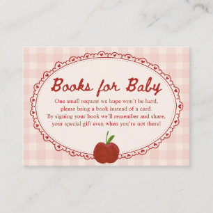 Carte D'accompagnement Pomme de Nos Yeux Livres de Bain pour Bébé Rouge