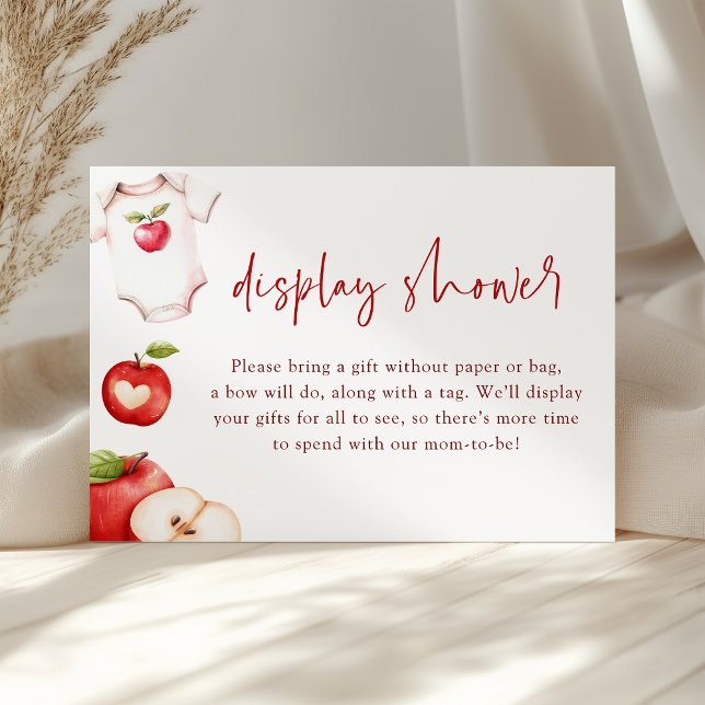 Carte D'accompagnement Pomme de notre oeil Baby shower de chute douche (Créateur téléchargé)