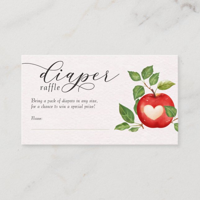 Carte D'accompagnement Pomme De Notre Oeil Chute Baby shower De Raffin Ch (Devant)