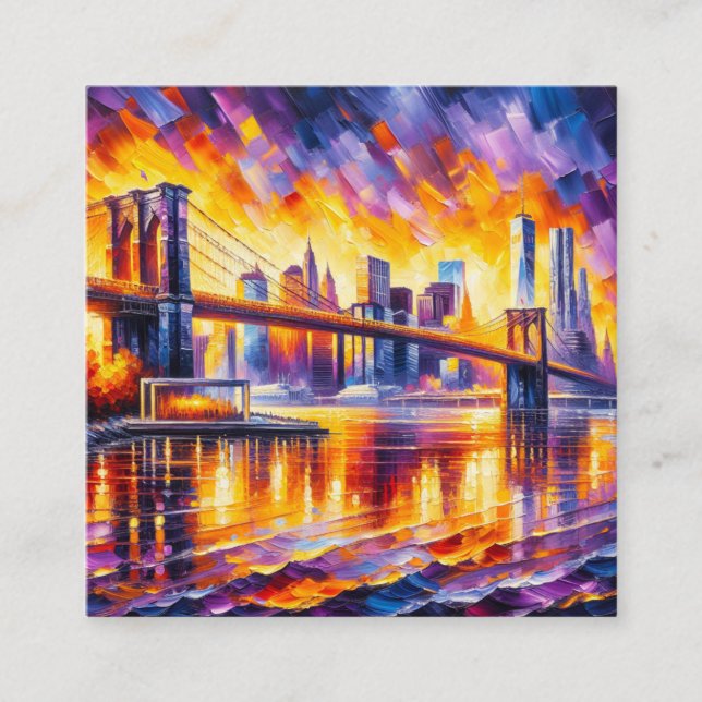 CARTE D'ACCOMPAGNEMENT PONT BROOKLYN (Devant)
