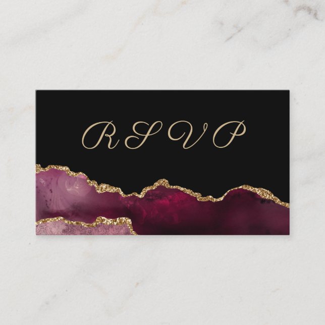 Carte D'accompagnement Porte Or Bourgogne Mariage Virtuel RSVP (Devant)
