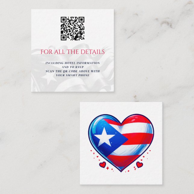 Carte D'accompagnement Porto Rico Couple (Devant / Derrière)