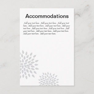 Carte D'accompagnement Posh Petals   Argent   Hébergements Insertion