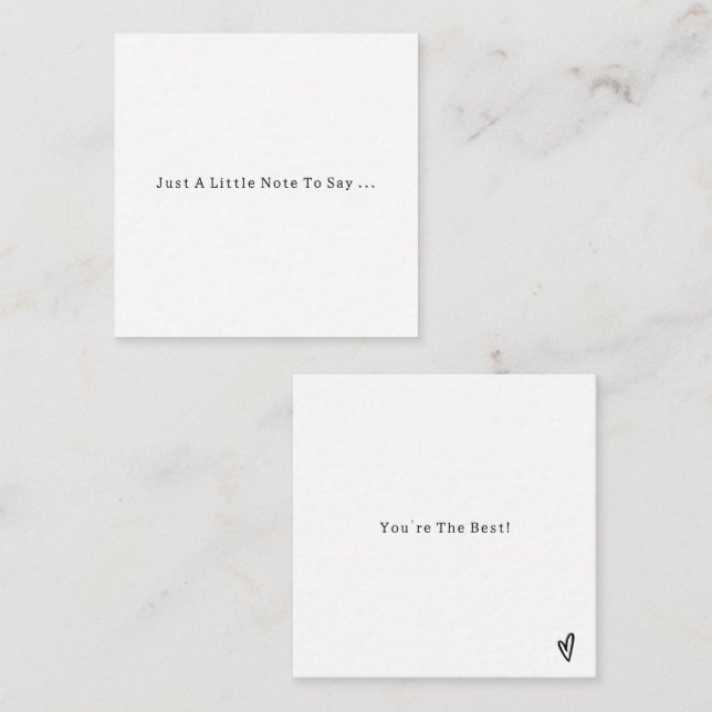 Carte D'accompagnement Positive Quote You Are the Best Card (Devant / Derrière)