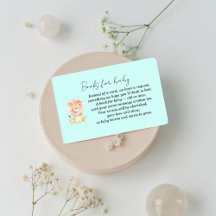 Carte d'accompagnement pour Baby Shower Douce Lion