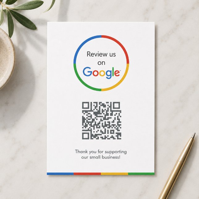 Carte d'accompagnement pour Google Avis | Insertio (Gain Google reviews & grow your business with these editable rating request enclosure cards.)
