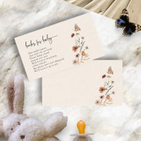 Carte d'accompagnement pour livres floraux pour bé