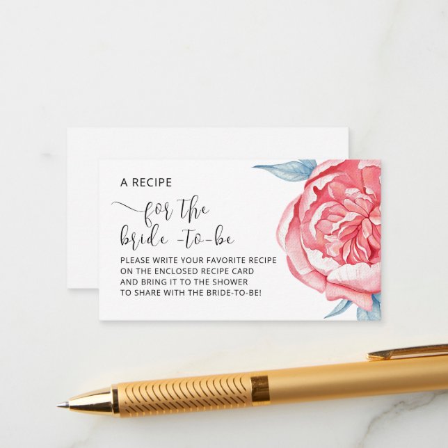 Carte d'accompagnement pour une fête de mariage. (Devant/Arrière en situation)