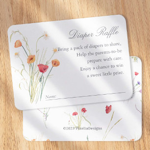 Carte D'accompagnement Prairie de fleurs sauvages, tirage au sort de couc