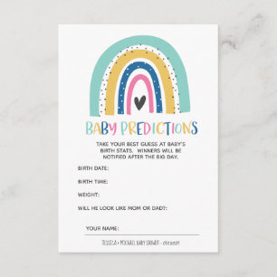 Carte D'accompagnement Prédictions modernes et simples Rainbow Baby Hope