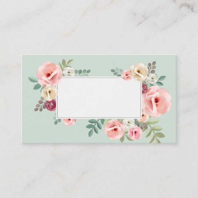 Carte D'accompagnement Premium Flowers Cadre (Devant)