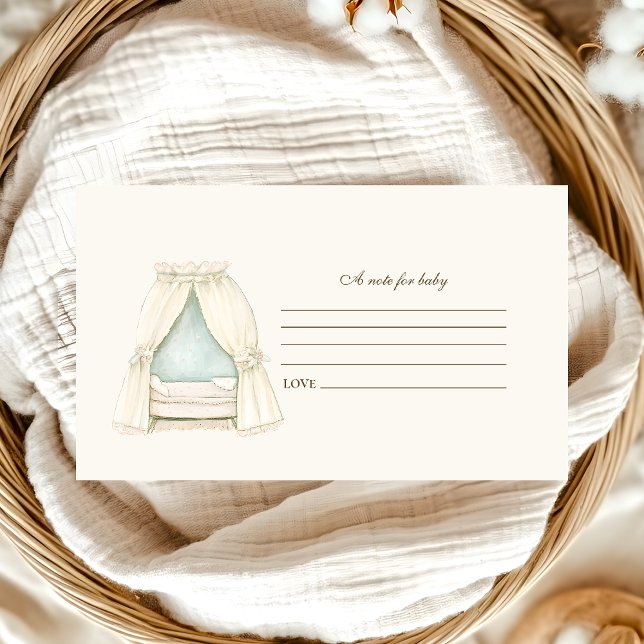 Carte D'accompagnement Préparer la note de Baby shower de nid pour bébé (Créateur téléchargé)