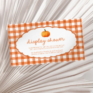 Carte D'accompagnement Présentation de Baby Shower de Citrouille Automnal