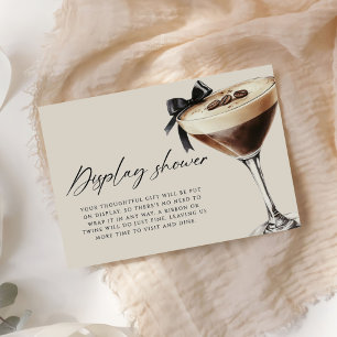 Carte D'accompagnement Présentation de Baby Shower Espresso Martini