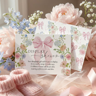 Carte D'accompagnement Présentation de douche Arc-en-ciel bébé rose